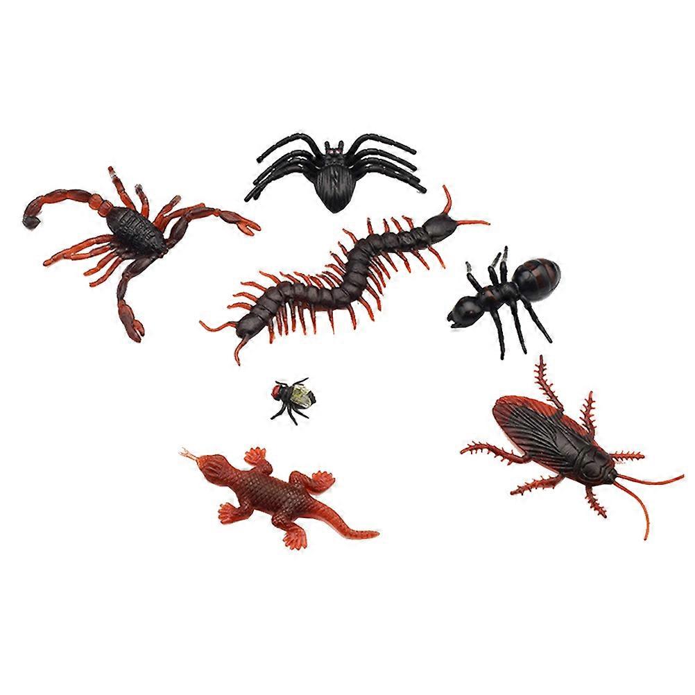Halloween Prank 90Pcs Fake Insects Plastic Bugs Set for Trick Use