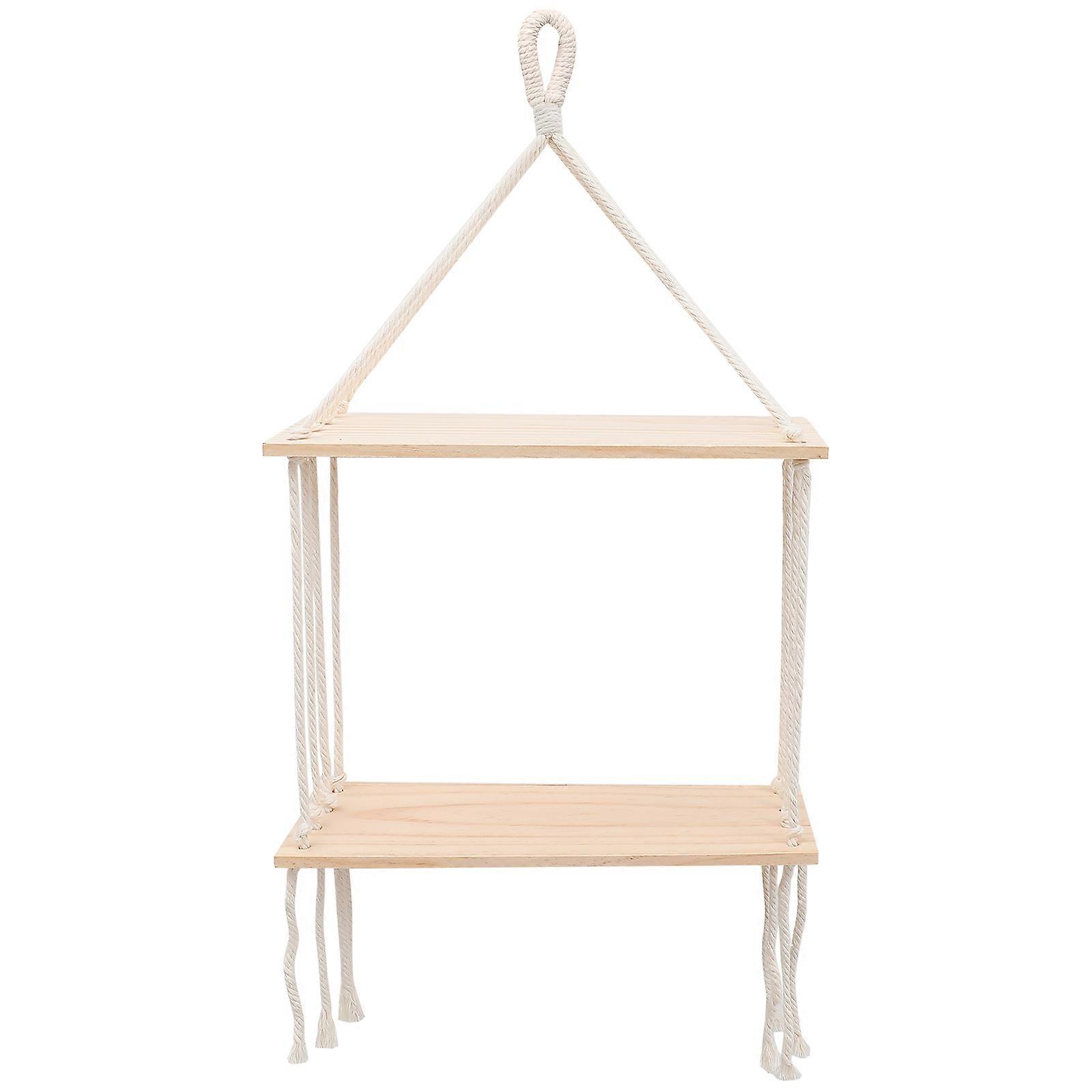 Wall Hanging Cotton String Shelf for Storage Use Decorative 3Pcs