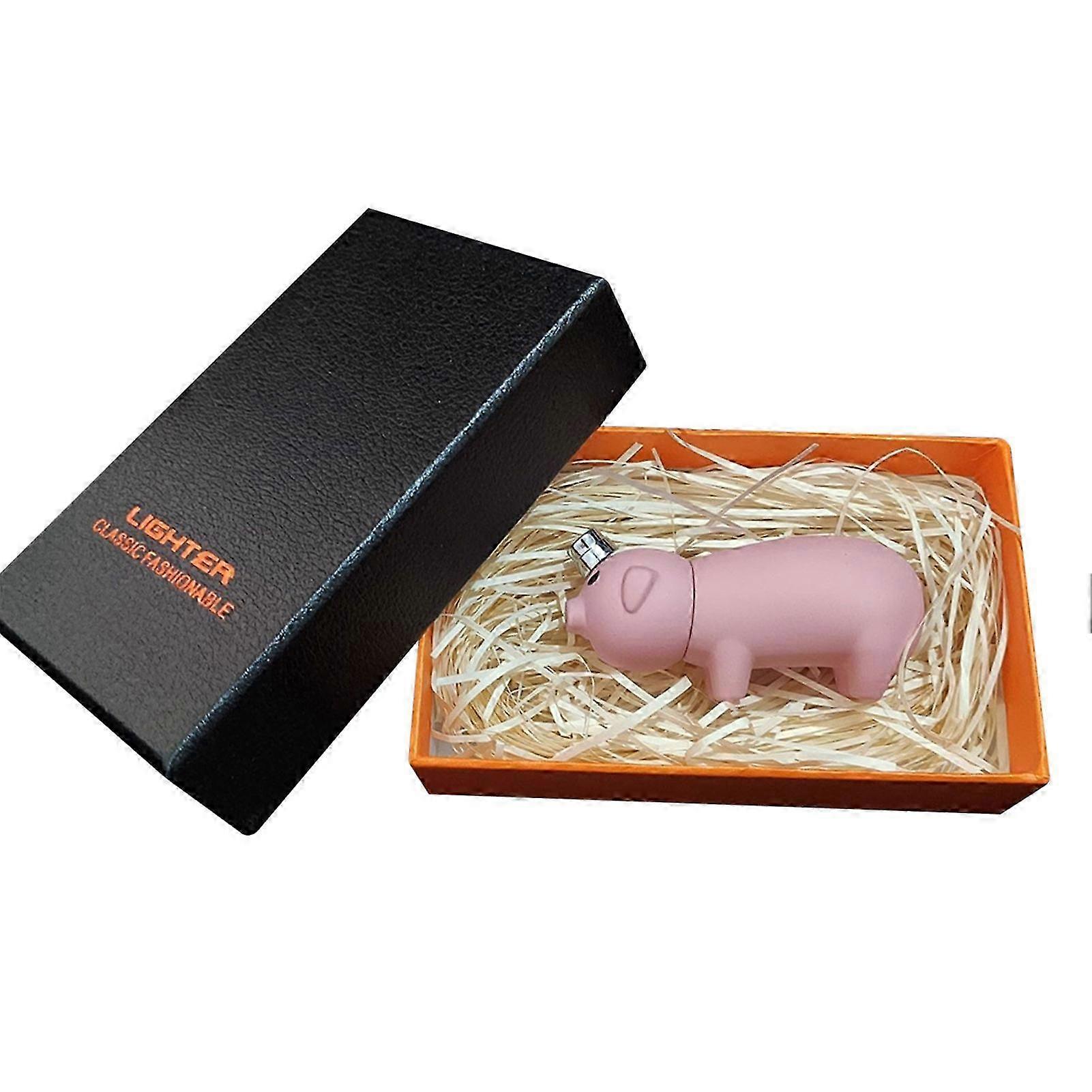 Butane Torch Lighter Double Flame Pig Lighter for Lighter Lover