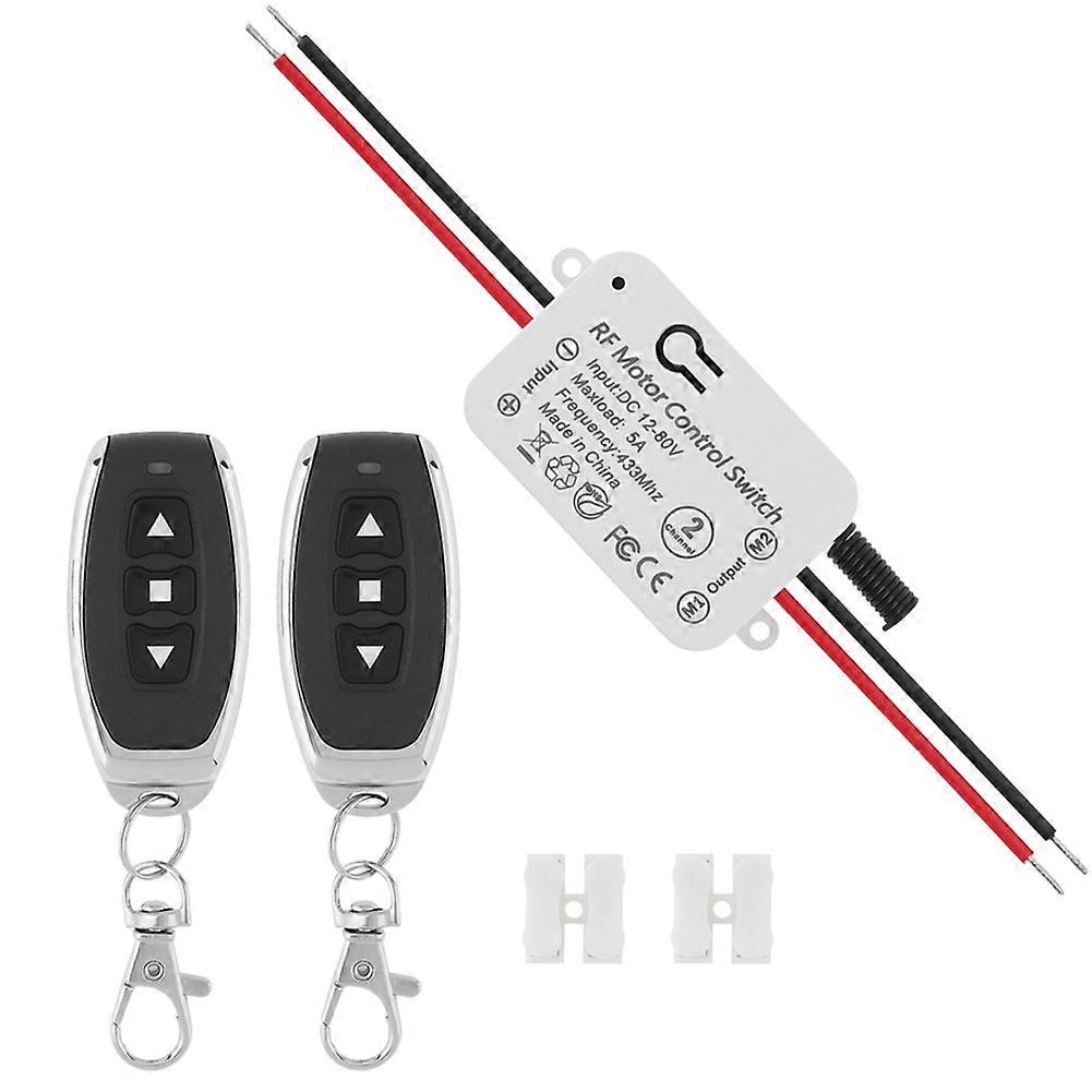 Wireless DC Motor Remote Control Switch DC 12V-80V 5A Forward and Reverse Control Switch Linear Actuator Remote Switches