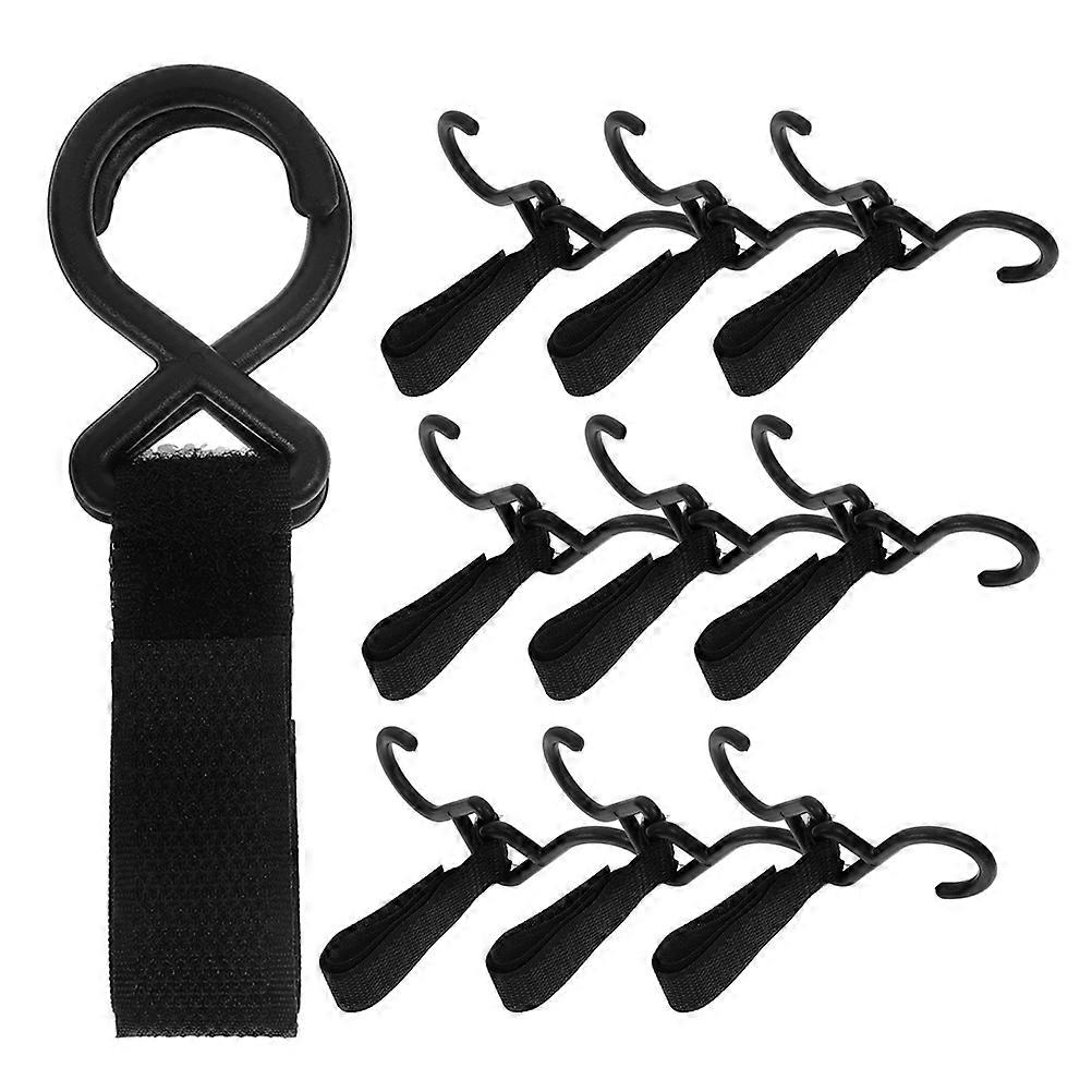 12Pcs Multifunctional Stroller Hooks for Hanging Diaper Bags Nylon Material