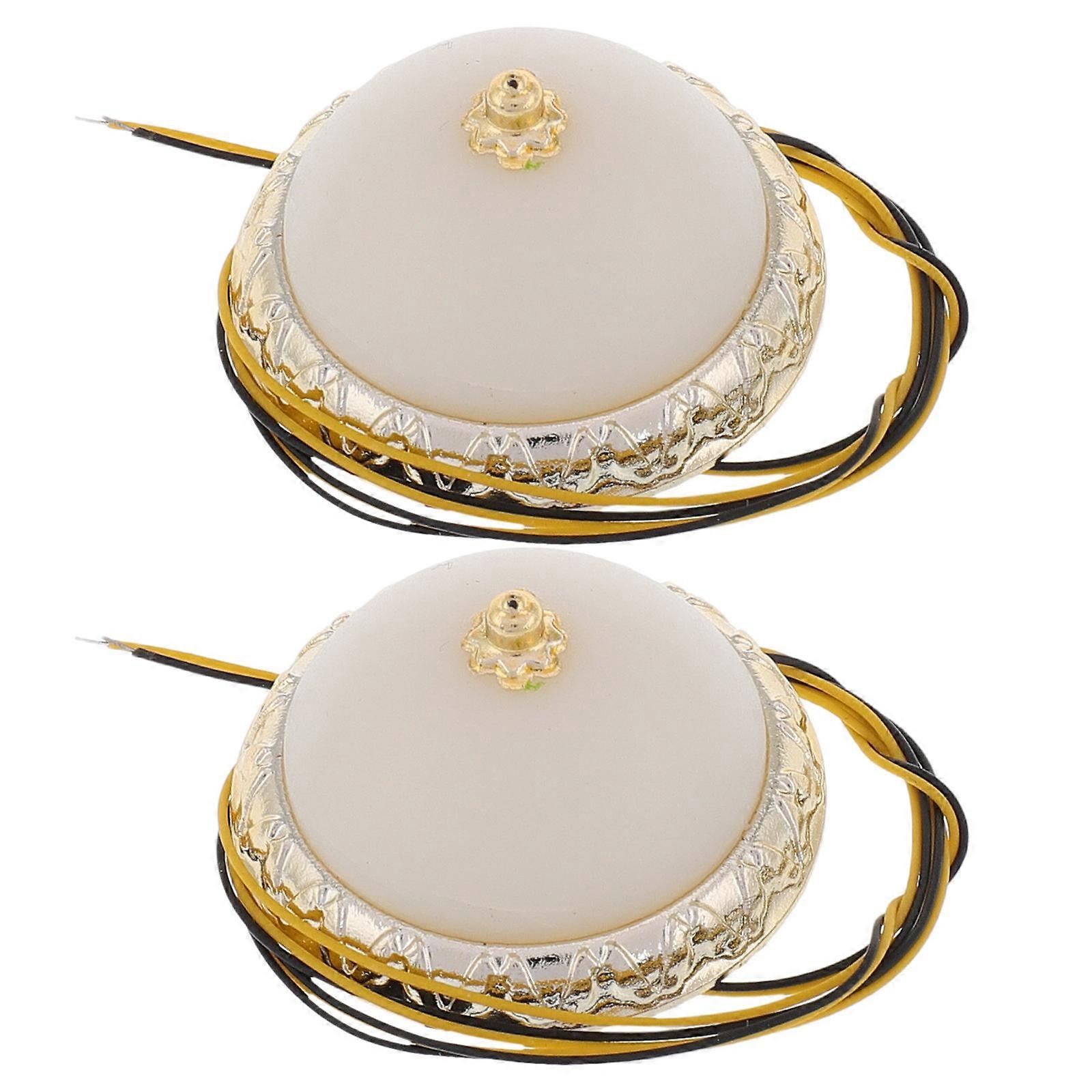 Dollhouse Ceiling Lights Round Plastic Lamps for DIY 2Pcs Set