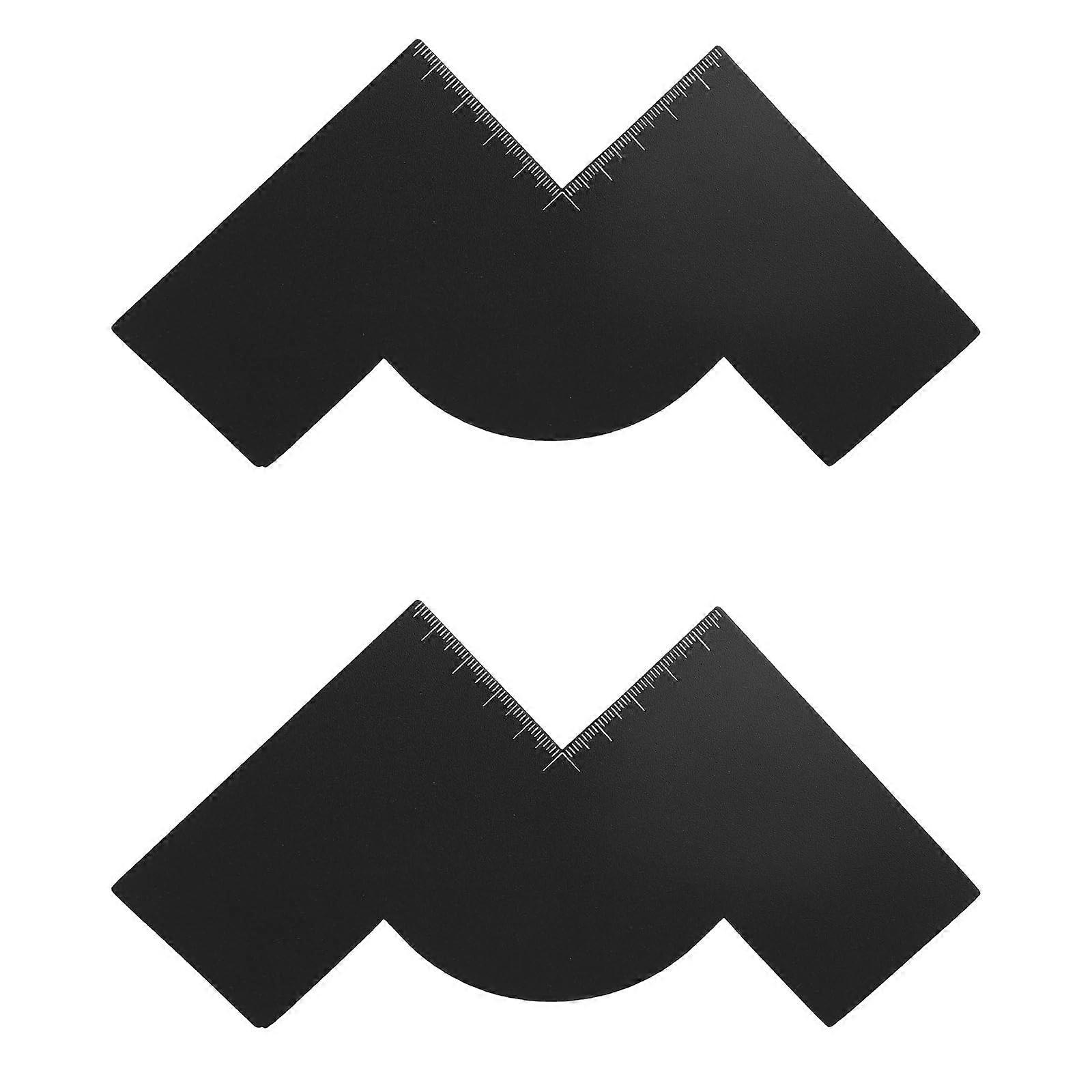 Barber Guide Tool Set with W Shape Design for Precise Hairline and Beard Shaping Measurement