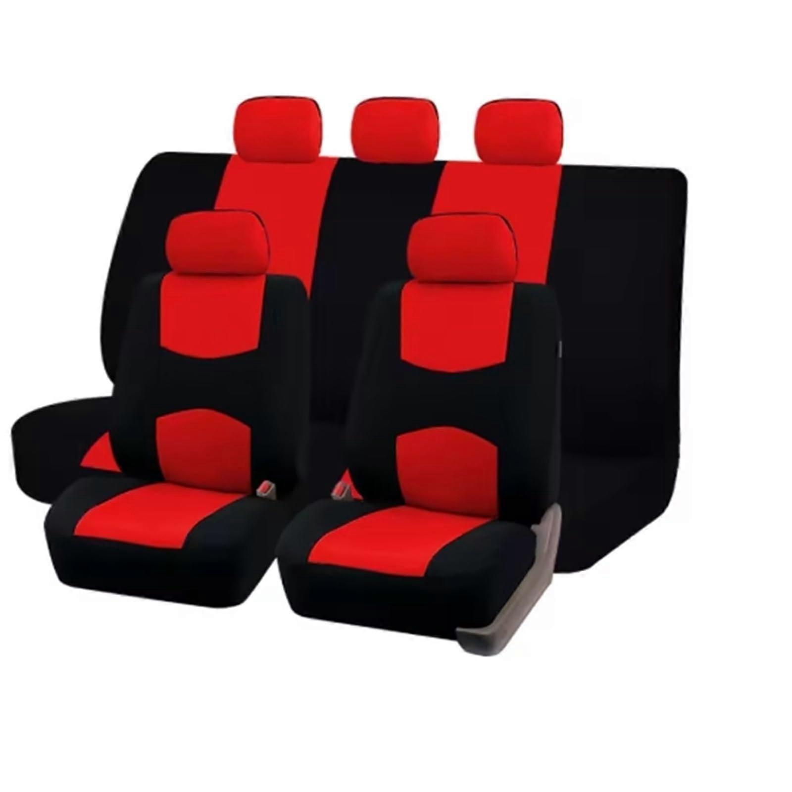 Car Seat Covers Waterproof ScratchResistant Universal Fit for SUVs and Vans Red Set