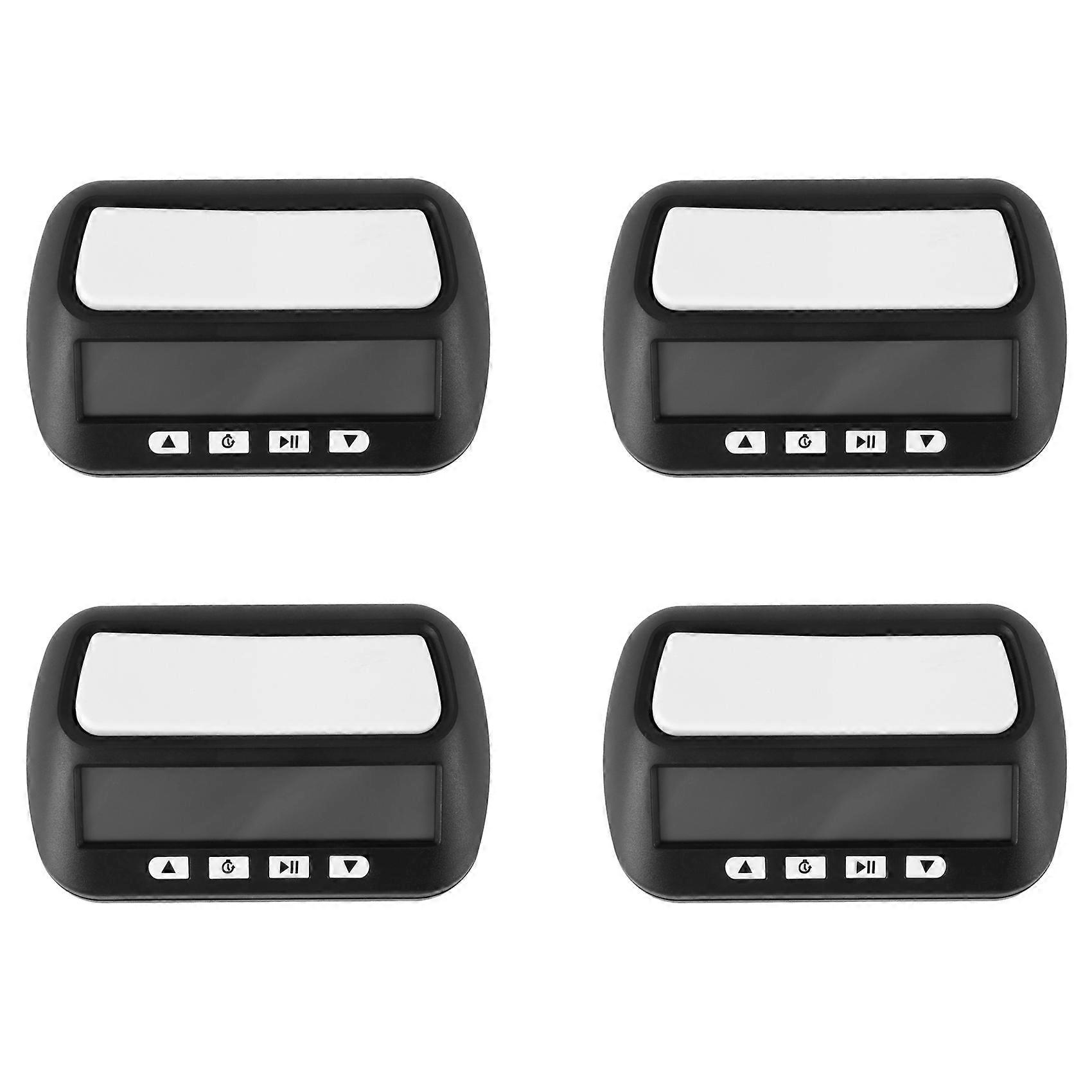 4X Chess Clock, Digital Chess Timer & Game Timer, 3-In-1 Multipurpose Portable Professional Clock Black