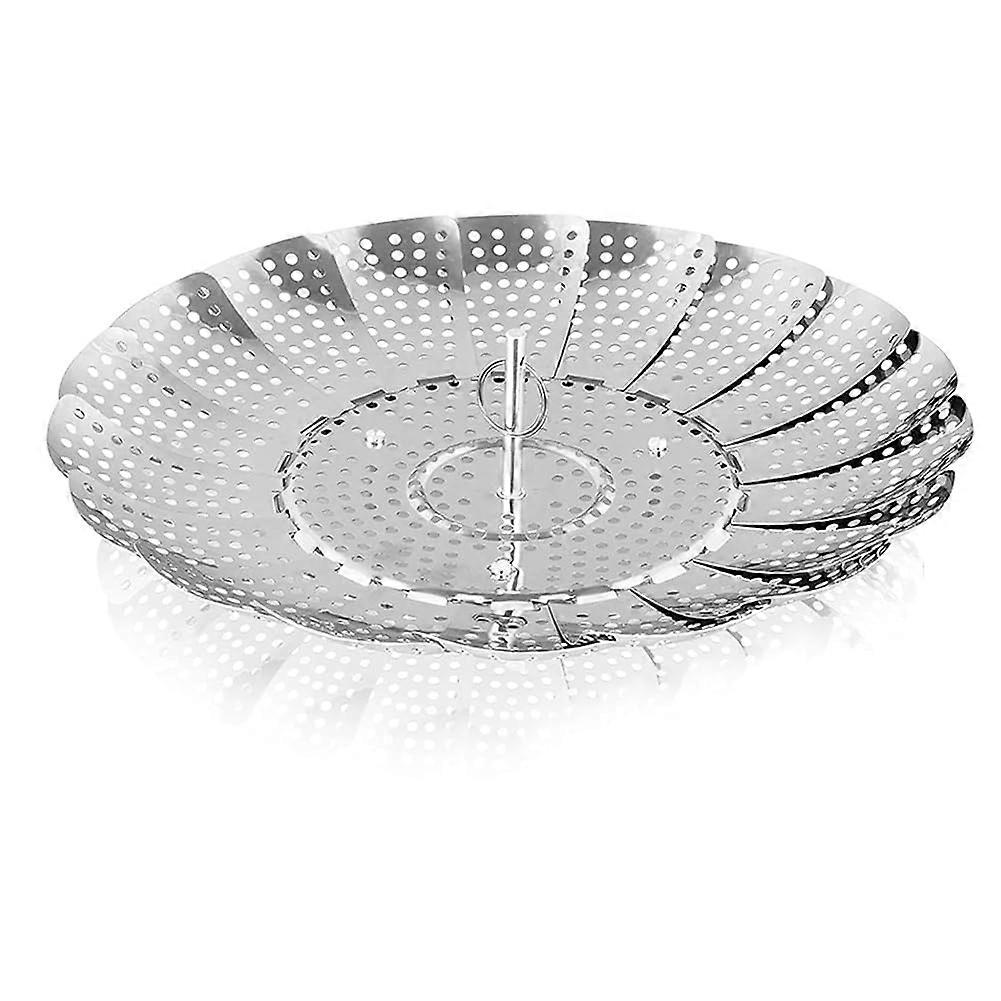 Vegetable Steamer Basket Stainless Steel Foldable with Removable Center Post for Various Pots