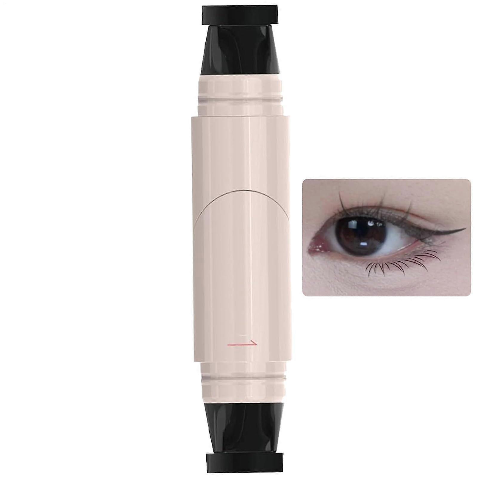 Winged Eyeliner Stamp Pen Black Waterproof SmudgeProof DoubleEnded Precision Dual Tip