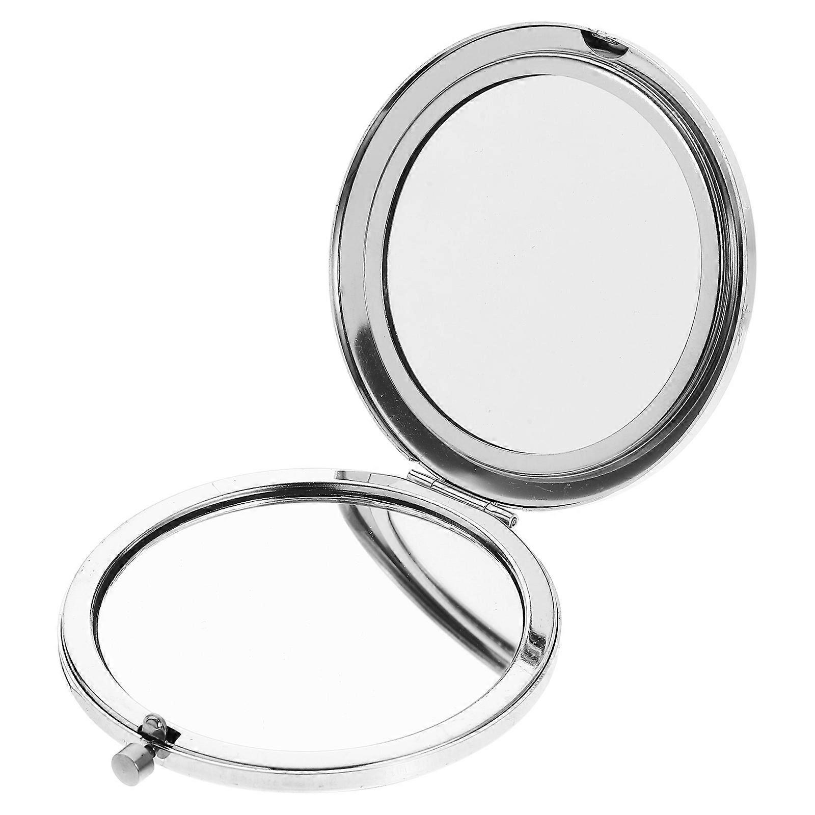 Makeup Mirror Creative Folding Double-Sided Cosmetic Mirror 1Pcs White