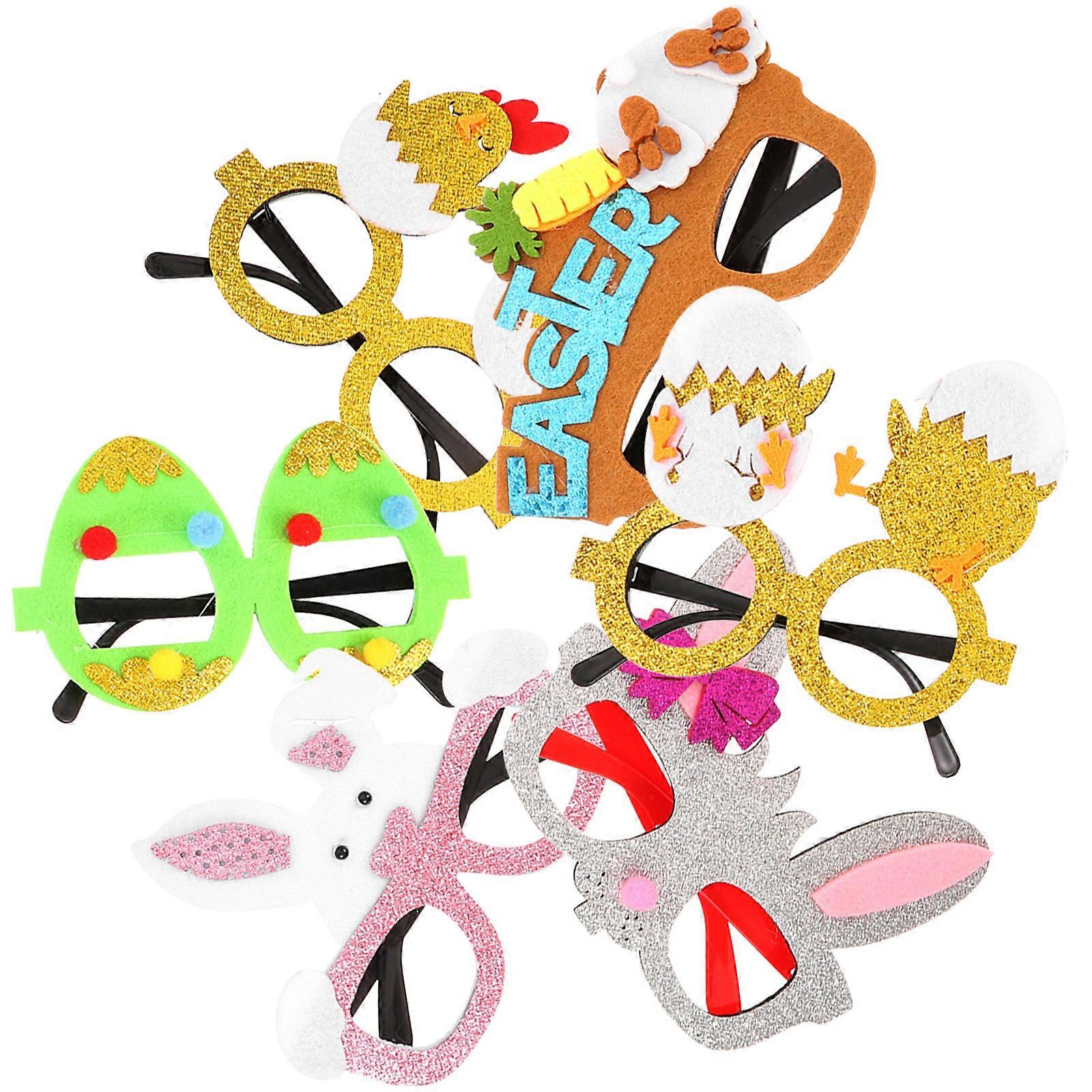 Easter Party Glasses Decorative Eyewear for 6Pcs Assorted