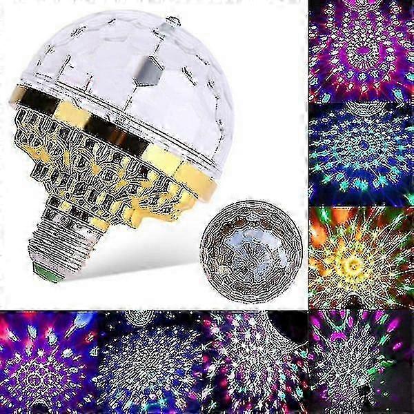 2025 Led Disco Seven-colour Rotating Light Bulb