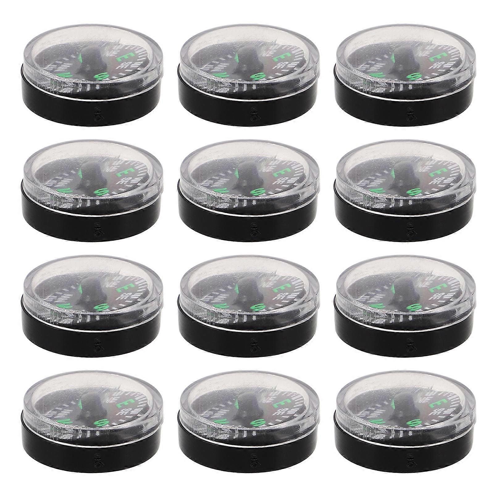 Outdoor Plastic Compass for Hiking Using 12Pcs Accurate Direction Tool