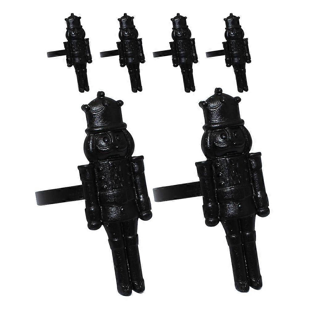 Christmas Nutcracker Napkin Ring Buckles with 6Pcs for Home Use