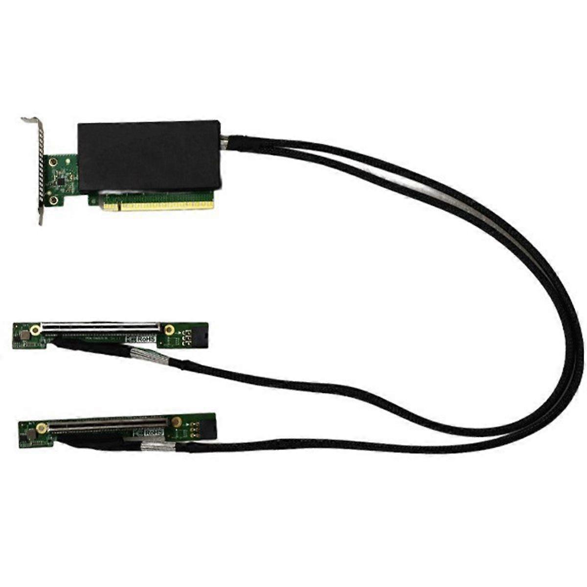 Pcle5.0 GPU Graphics Card Server Cable Pcle5.0 16X to 2 MCIO Server GEN5 Data Cable PCIE5.0 Adapter Backplane B