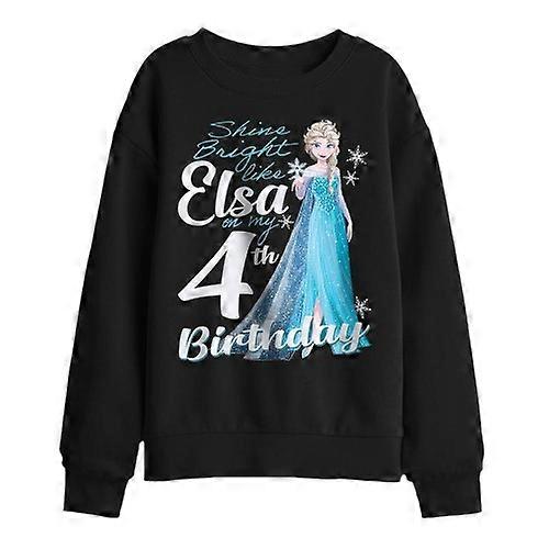 Frozen Childrens/Kids Elsa Bright 4th Birthday Sweatshirt
