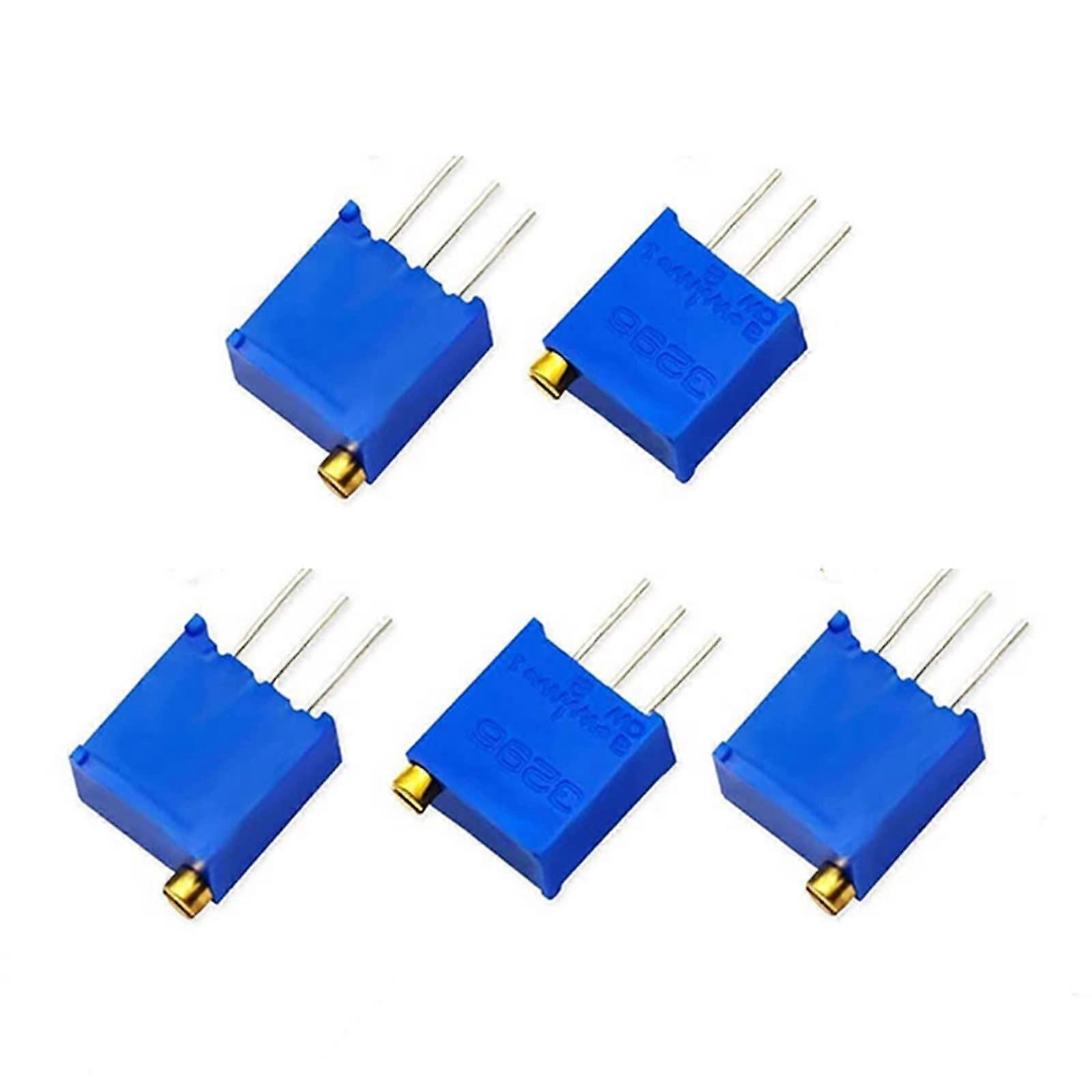 5PCS 3296W Trimmer Potentiometer Kit 10Ω2MΩ MultiTurn Variable Resistor for Precise Adjustment
