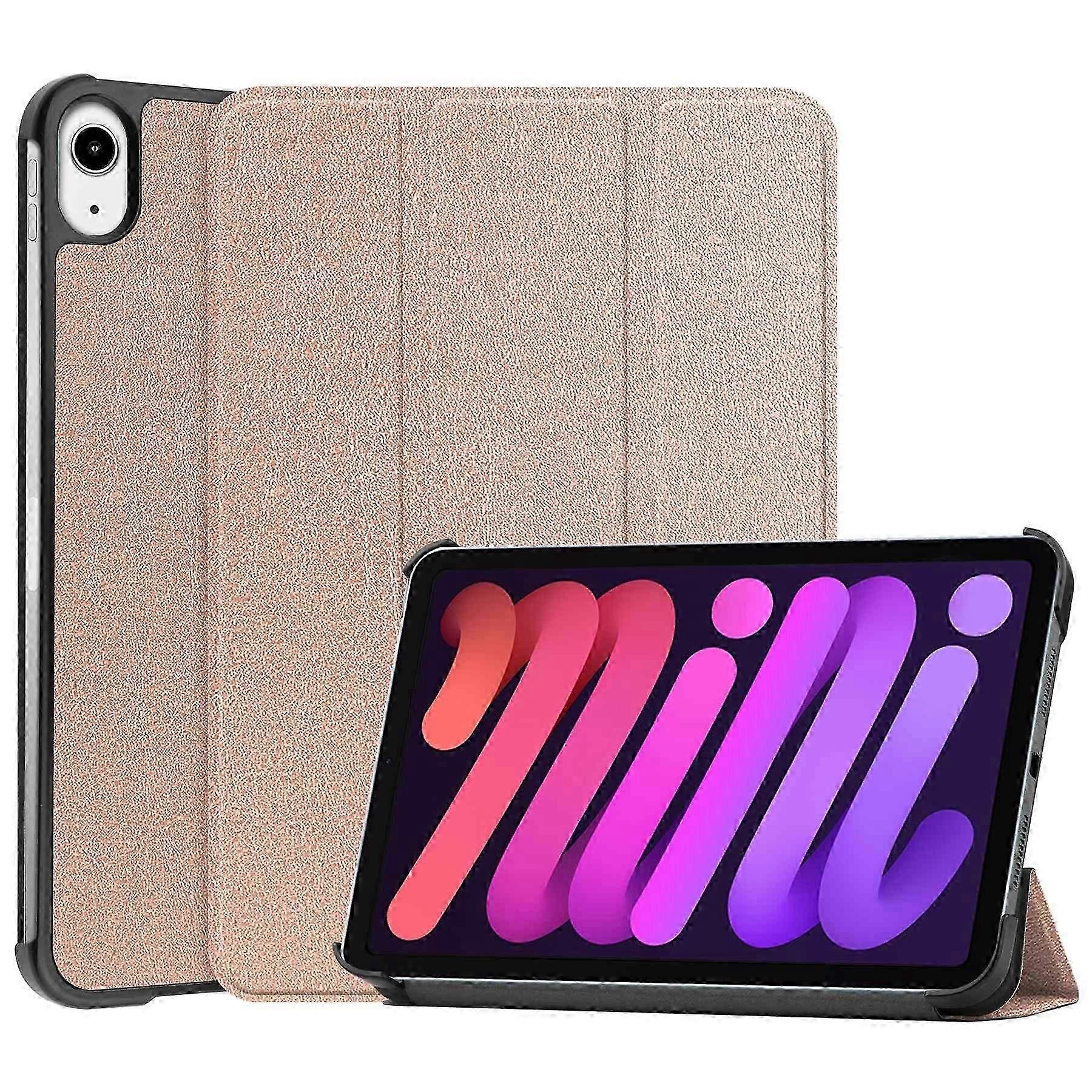 Tri-Fold Stand PU Leather Smart Tablet Protective Cover Tablet Case for iPad mini (2024)/mini (2021)