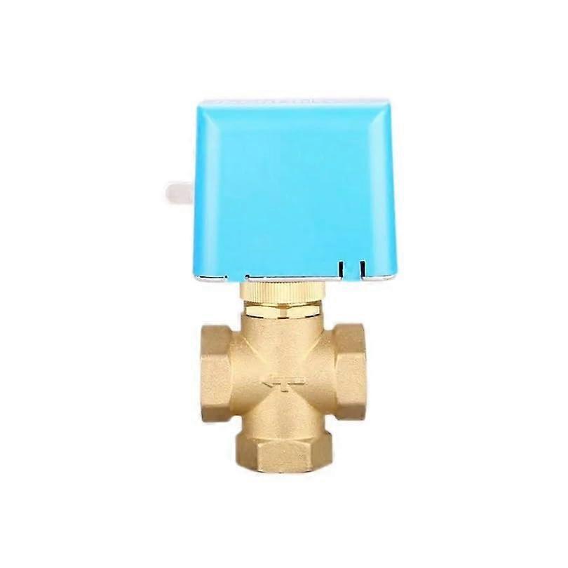 1 Inch Motorized Brass Globe Valve AC220V 2 Wire Three Way ShutOff for Flow Control