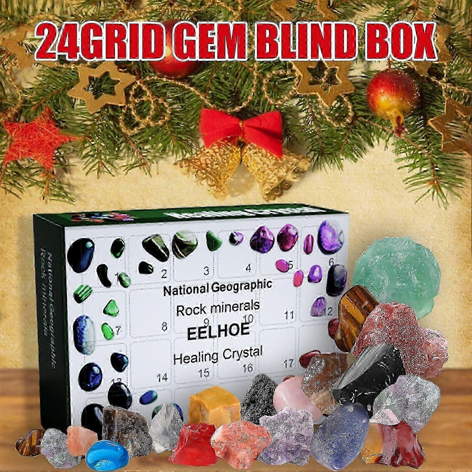 24-Cell Christmas Ore Blind Box - Surprise Gift with Assorted Ores