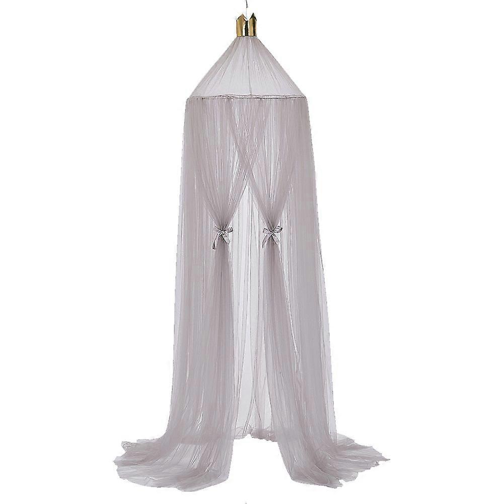 Gray Mosquito Net for Bed, Mesh Bed Curtain, Room Decor