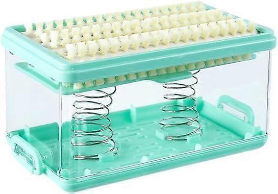 Foaming Laundry Soap Case with BuiltIn Scrub Brush for Targeted Stain Removal, Green