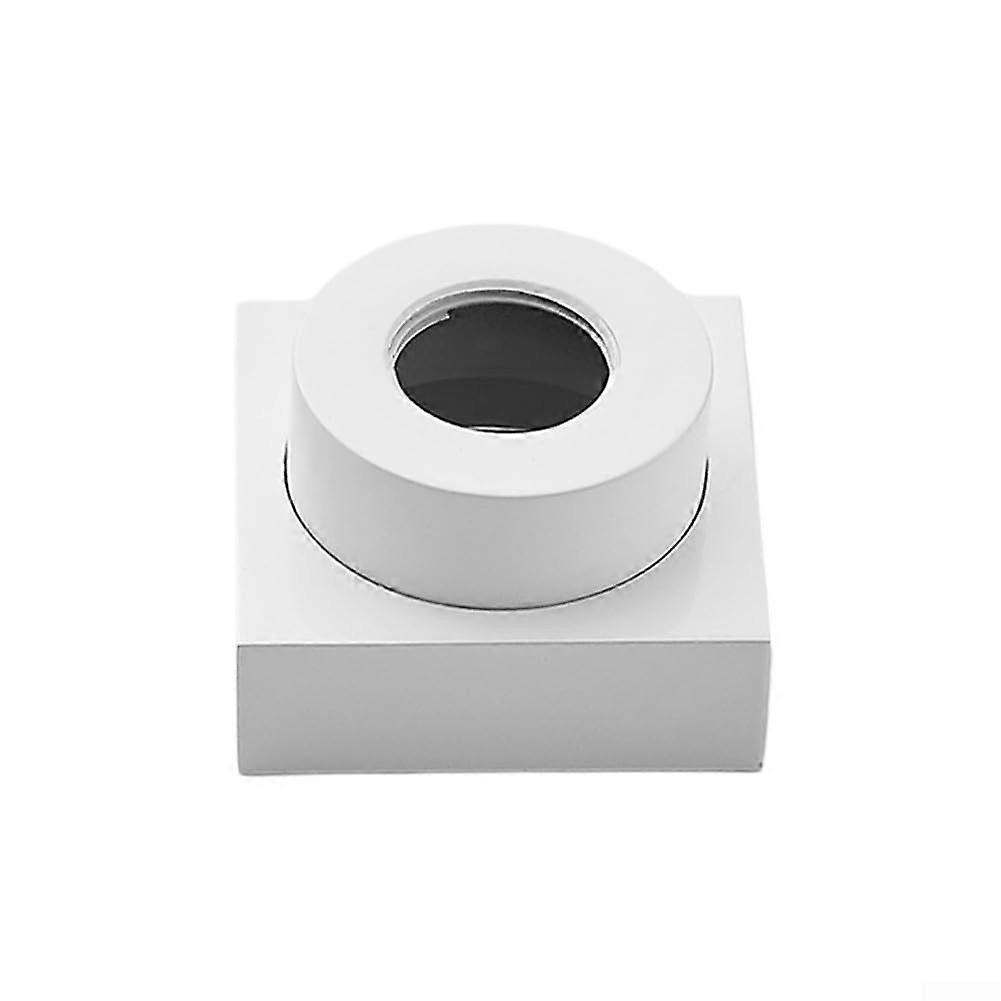 Square Adjustable Brass Shower Wall Plate, Rust Resistant Decorative Escutcheon Cover  White