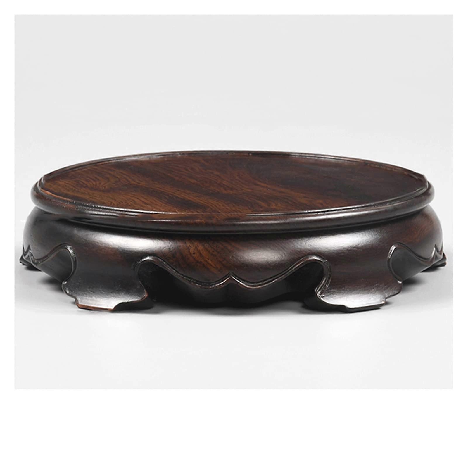 Solid Wood Round Plant Stand Base for Indoor Flower Pot Display, SpaceSaving Modern Style