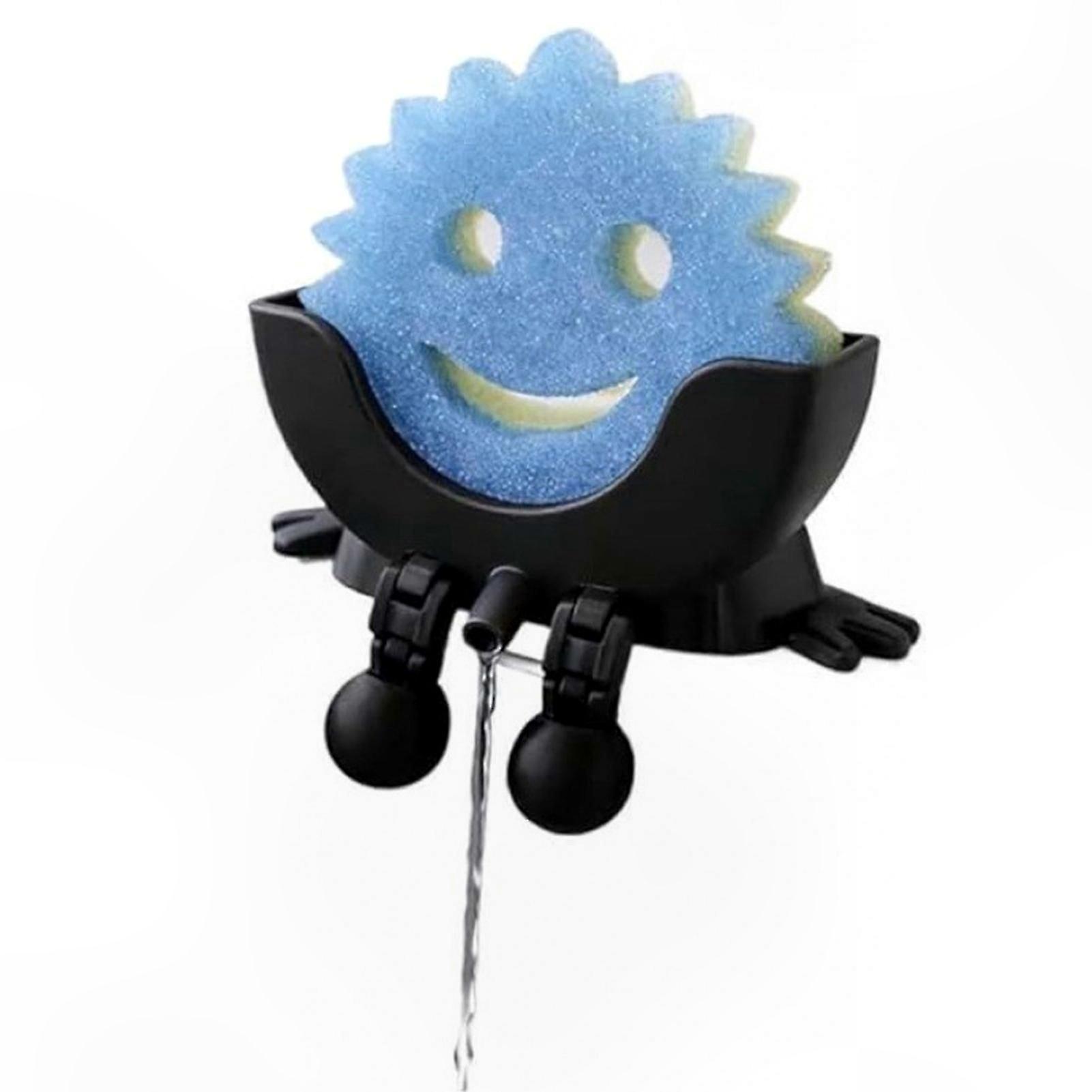 Kitchen Sink Sponge Stand with Drainage Function 3D Printed Holder for Countertop Cleaning Accessory Organizer
