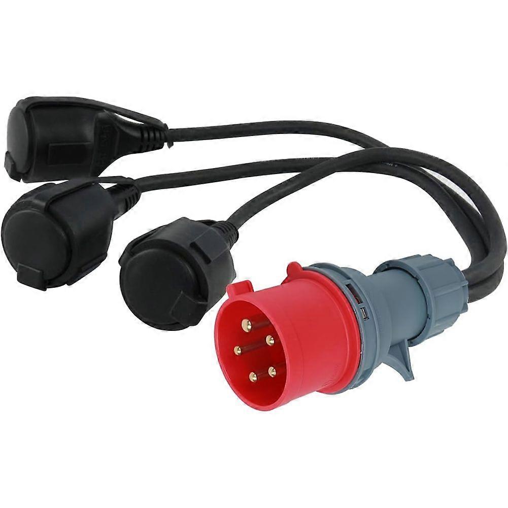 CEE Adapter High Current Splitter 400V 16A Plug to 3 X 230V Coupling Extension Cable