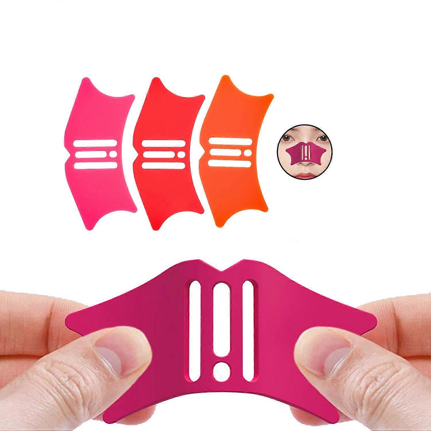 Makeup Contour Tool with Eyebrow and Nose Shaping Stencil, Red Silicone, Precise Face Sculpting