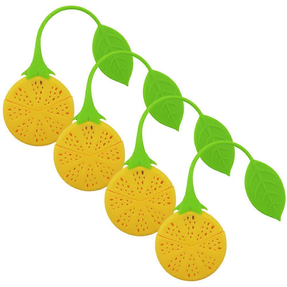 Lemon Shape Silicone Tea Strainer for Home Use 4Pcs Loose Leaf Tea Infuser
