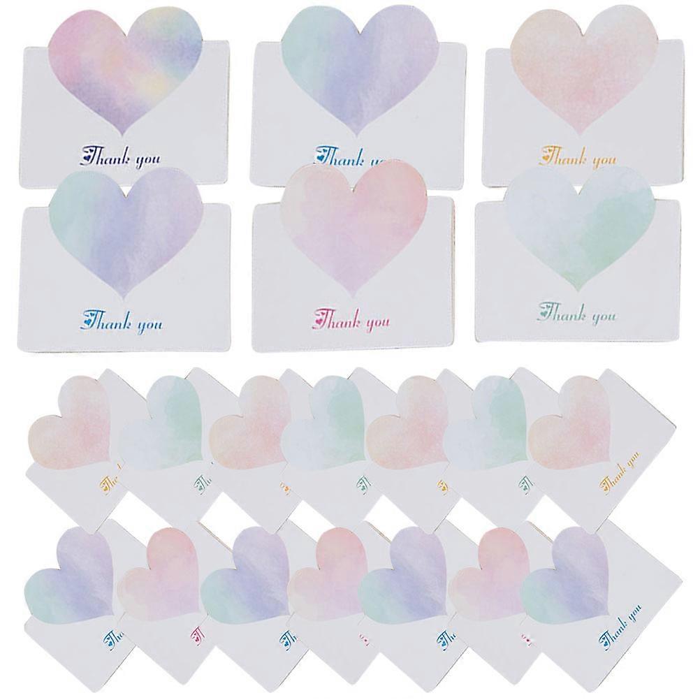 Heart Pattern Greeting Cards for 60Pcs Assorted Color Paper