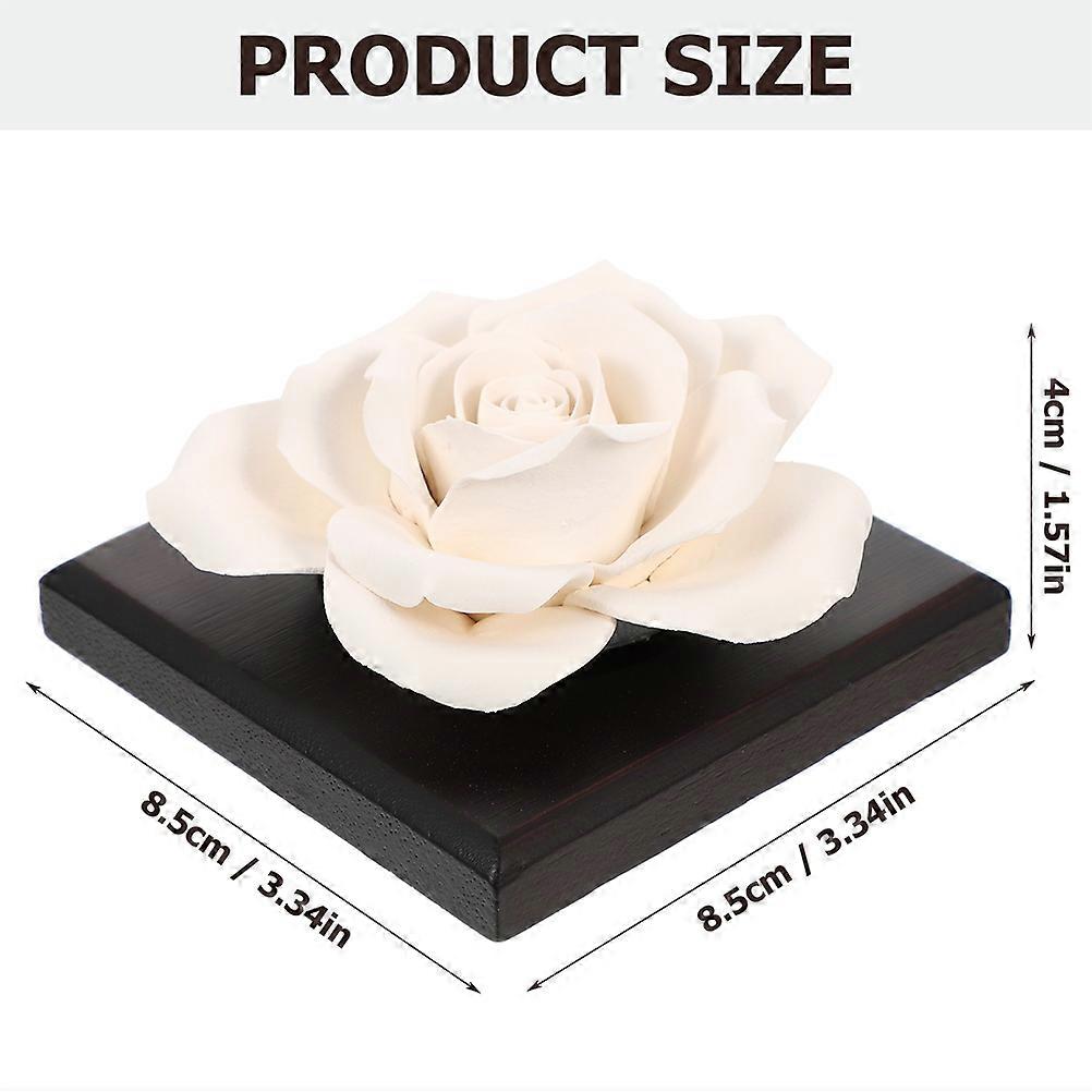 Car Essential Oil Diffusers Ceramic Rose for Home Aroma with 2Pcs Diffusers