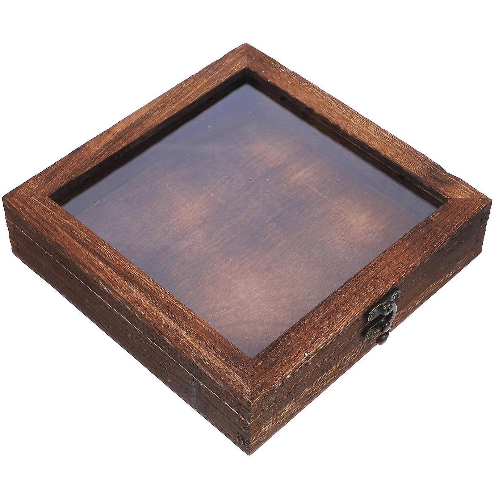 Insect Specimen Box for Decoration Wooden Display Case with Hook