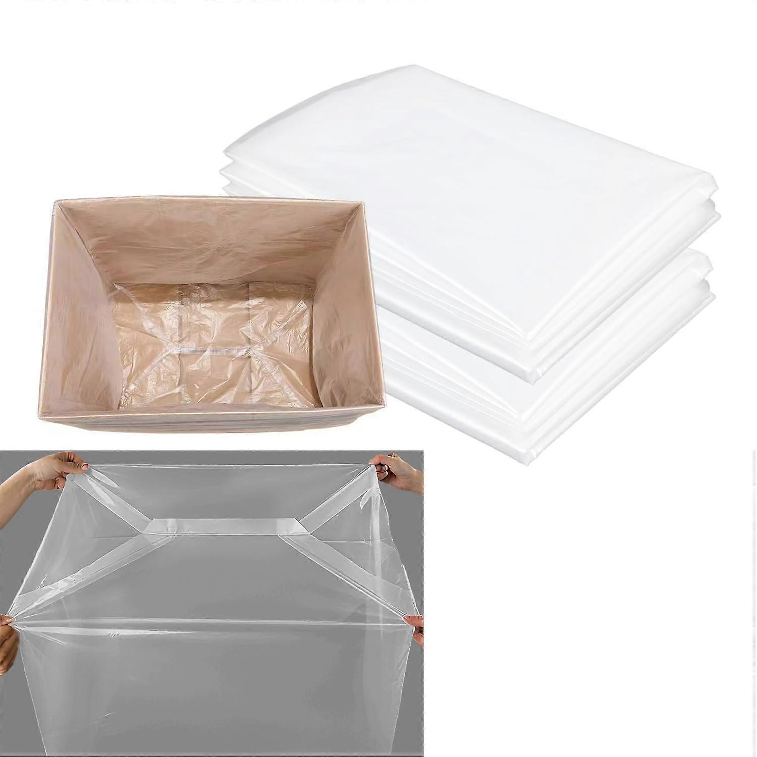 5 Pack Large Clear Plastic Storage Bags Dustproof Moisture Resistant Rectangular for Clothes and Toys