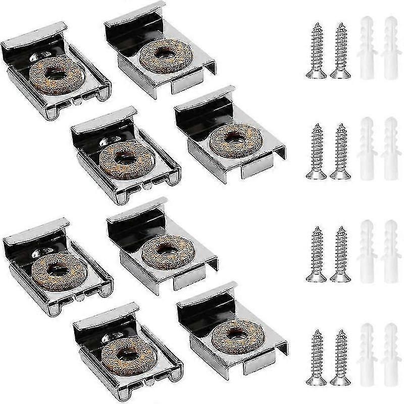 8 mirror brackets for wall installation with screws