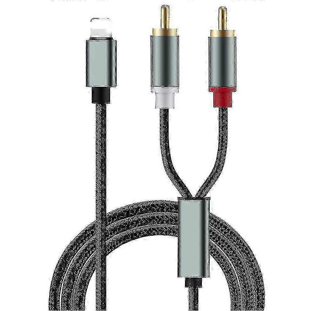Lightning to RCA Audio Adapter Cable for Speaker Amplifier Link Compatible with Apple iPhone ging