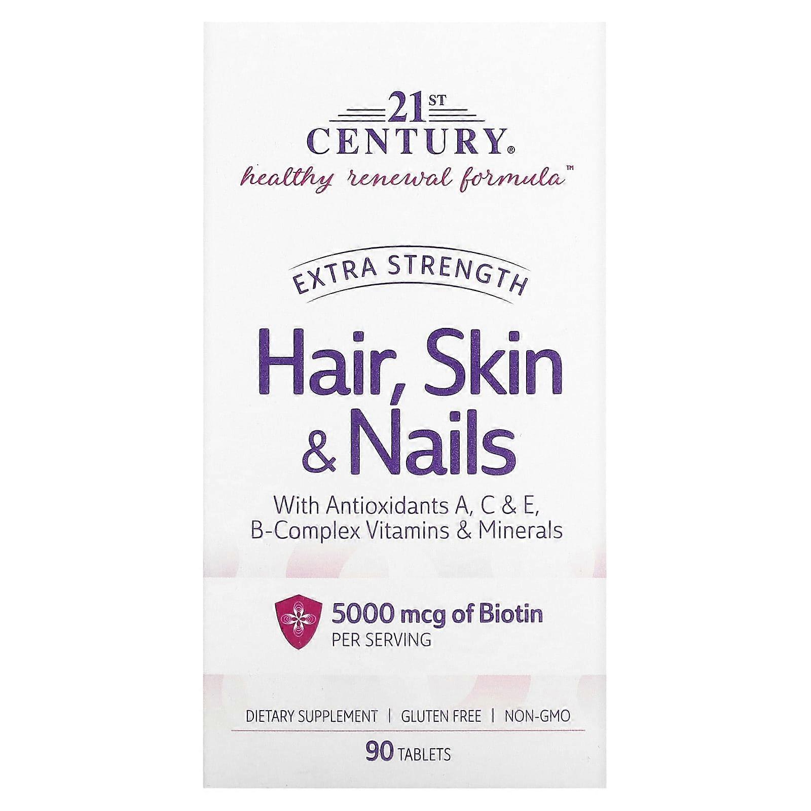 Século 21, Força Extra Cabelo, Pele e Unhas, 90 Comprimidos