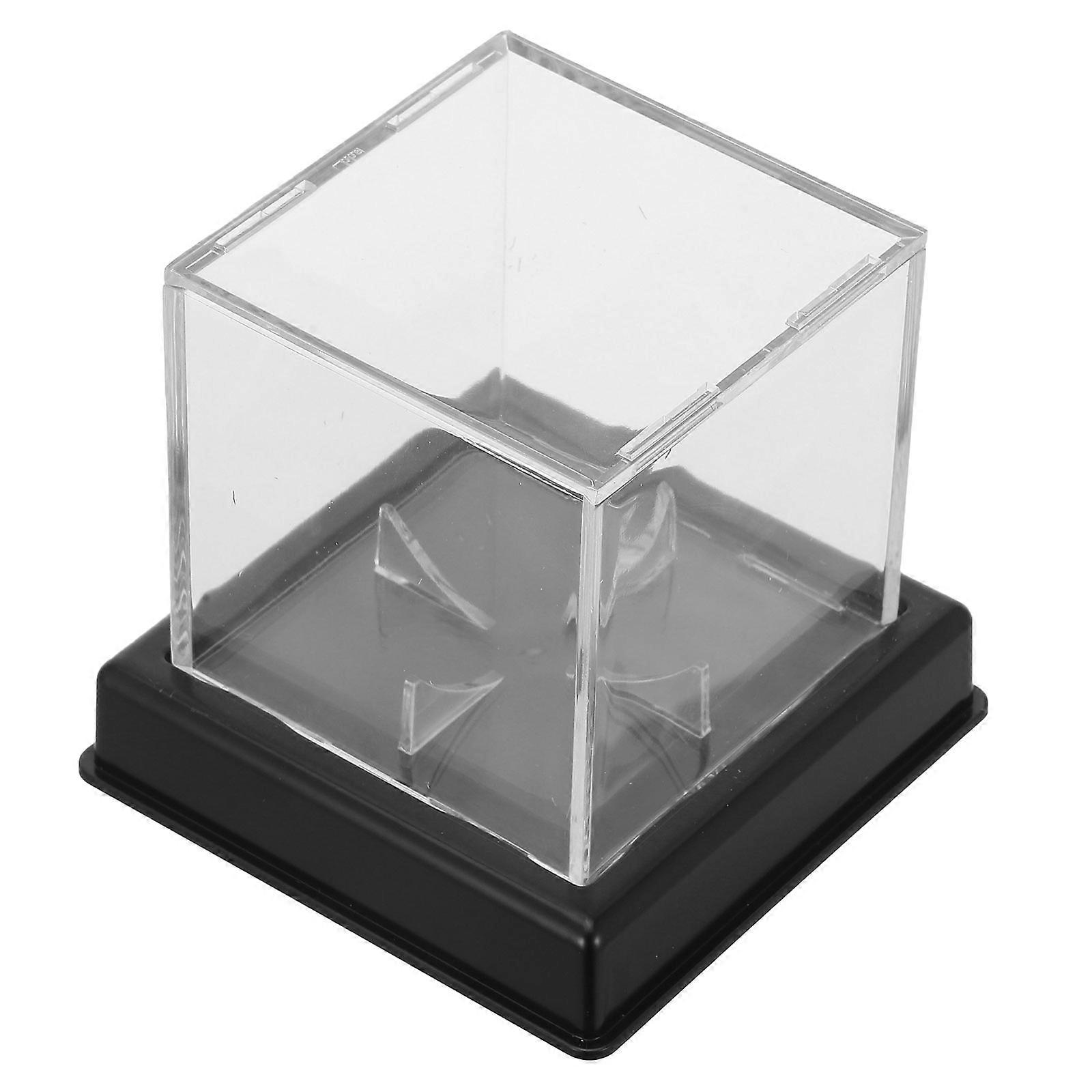 Acrylic Baseball Holder Display Case for Storage 2Pcs Portable Boxes