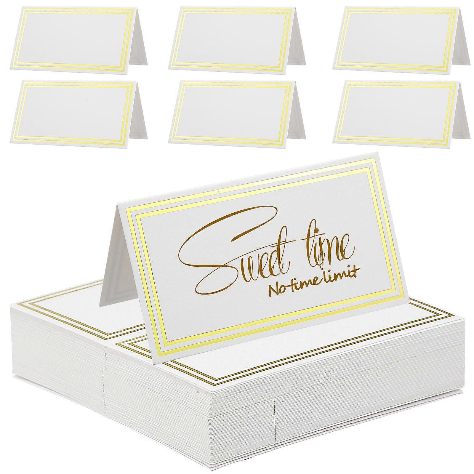 Place Cards Paper for Table Setting with Bronzing Edges 60Pcs
