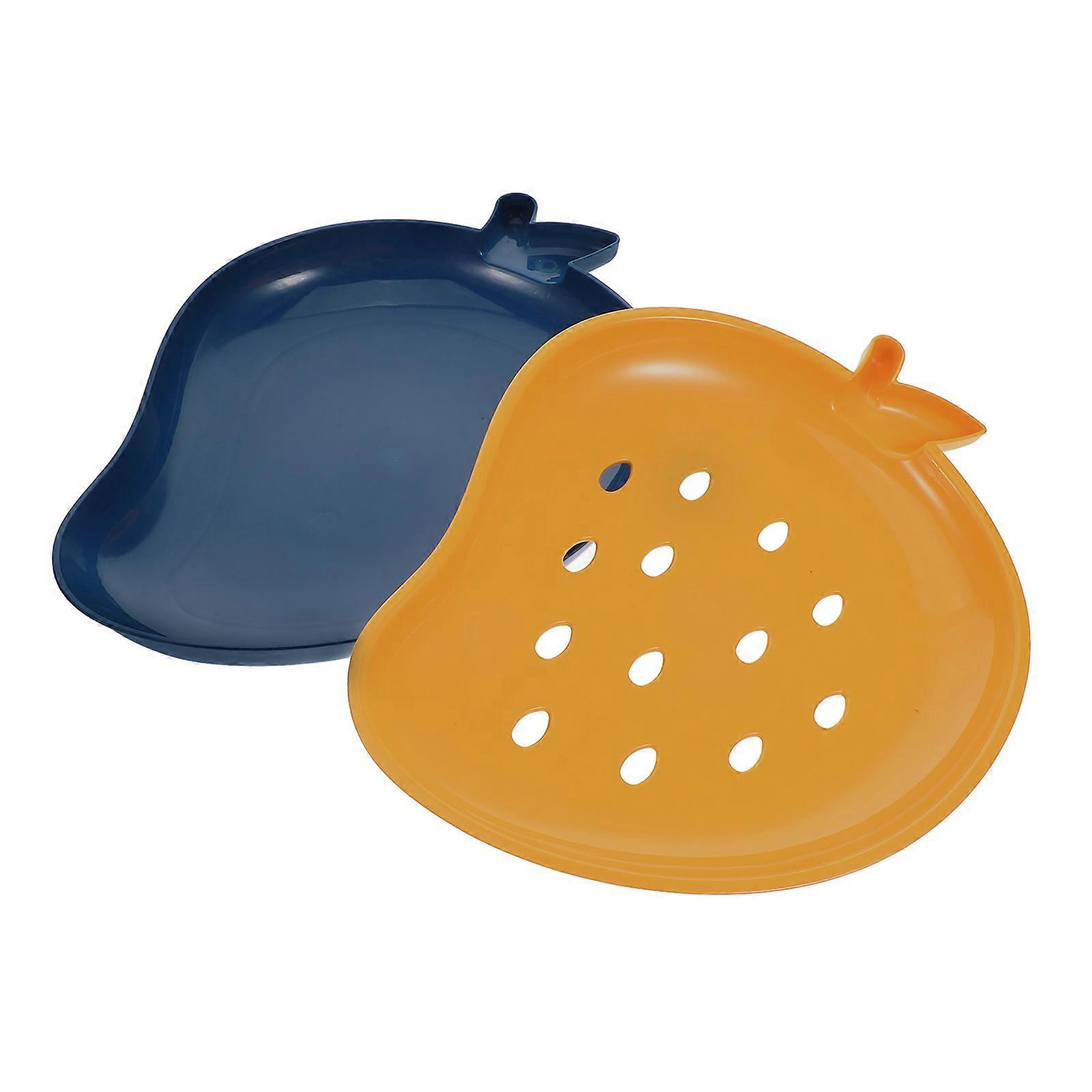 Assorted Color Fruit Draining Basket Dual Layer Strainer for Kitchen Use