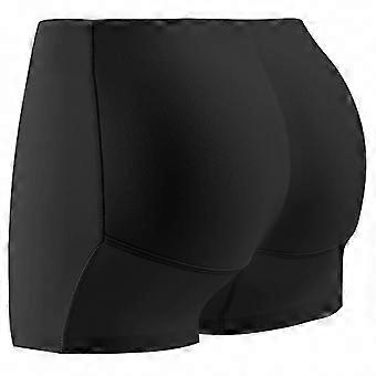 Sømløse Shapewear Boyshorts for kvinner Hofteforsterker Polstret Undertøy Lav Talje Pustende Rumpeløft Svart