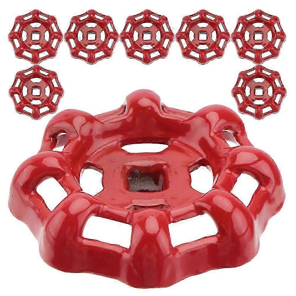Universal Valve Handle Practical Design Red Cast Iron Shutoff Function 8Pcs