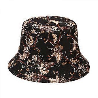 Cute Bucket Hat Beach Fisherman Hats for Women, Reversible Double-Side-Wear Unisex (HATB041)