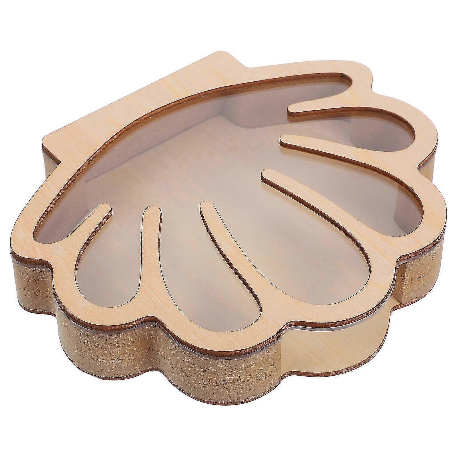 Wooden Seashell Display Case compatible with Storage Use 5Pcs Multifunctional Tabletop Boxes