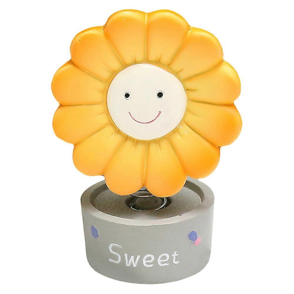 Ornement de tournesol en résine jaune, 1 pièce, pour bureau