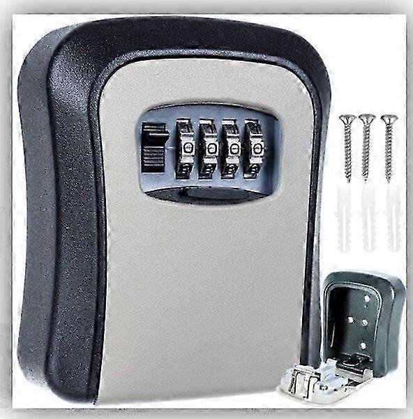 SLKXV Key Safe with Digital Code, Steel Wall Mountable Lock Box for Secure Key Storage