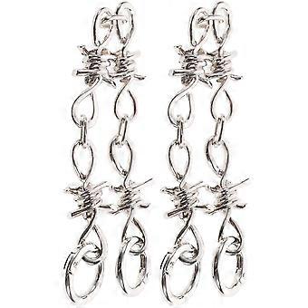 2pcs liga sapatos encantos cadeias moda cool punk sapatos correntes de metal corrente para bricolage