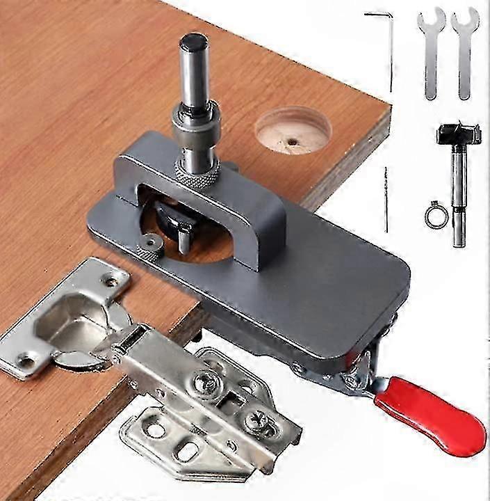 35mm Woodworking Hinge Jig with Drill Guide for Precision Locking Pin Placement