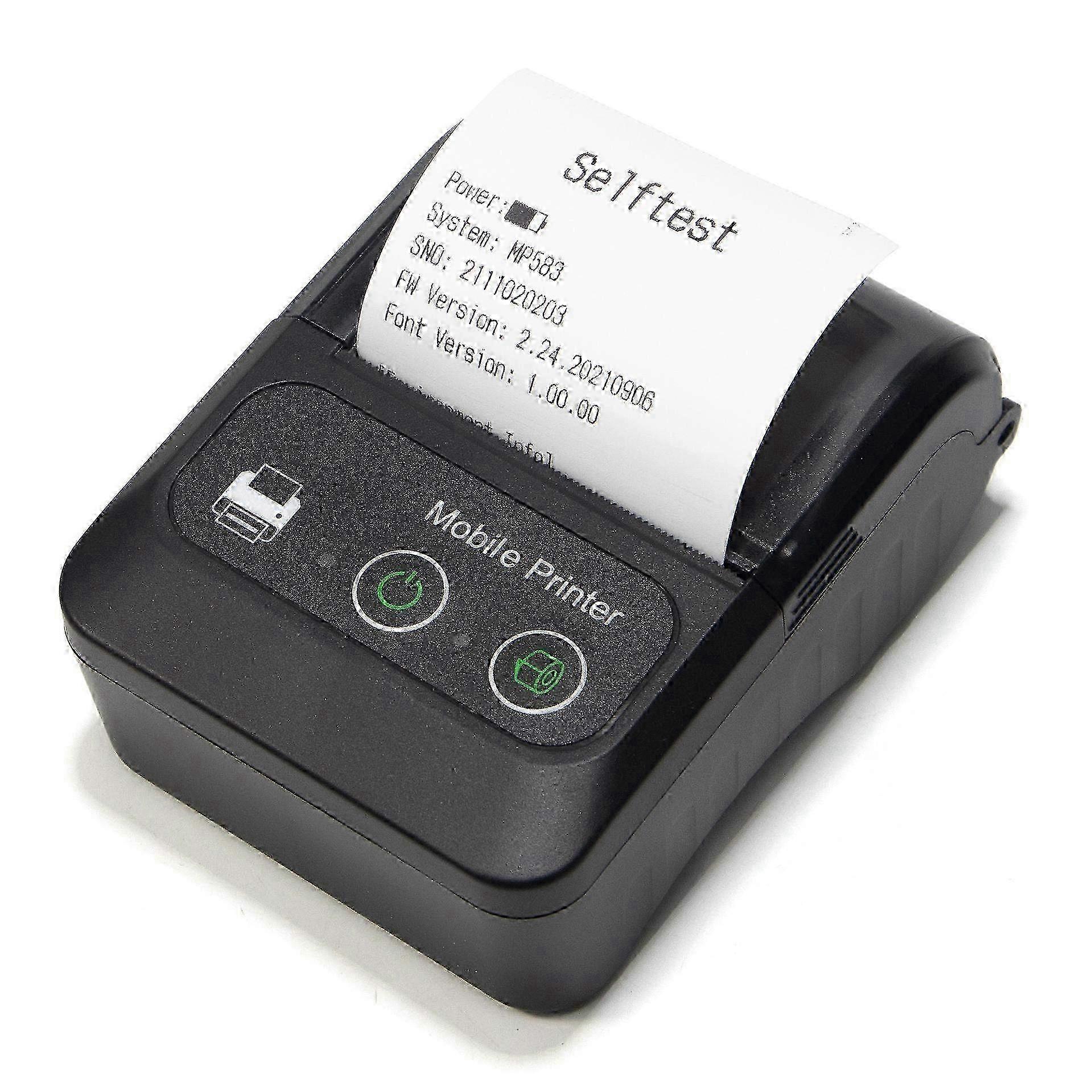 Wireless Mini Bluetooth Receipt Printer for POS, Portable ESC/POS Thermal Printer Compatible with Android iOS Devices