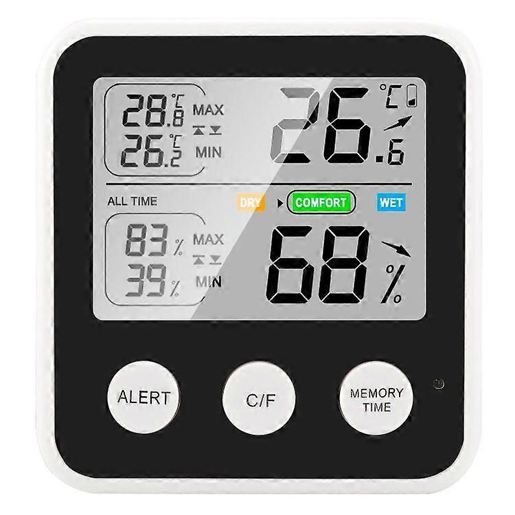 Large Screen Clock Thermometer Hygrometer